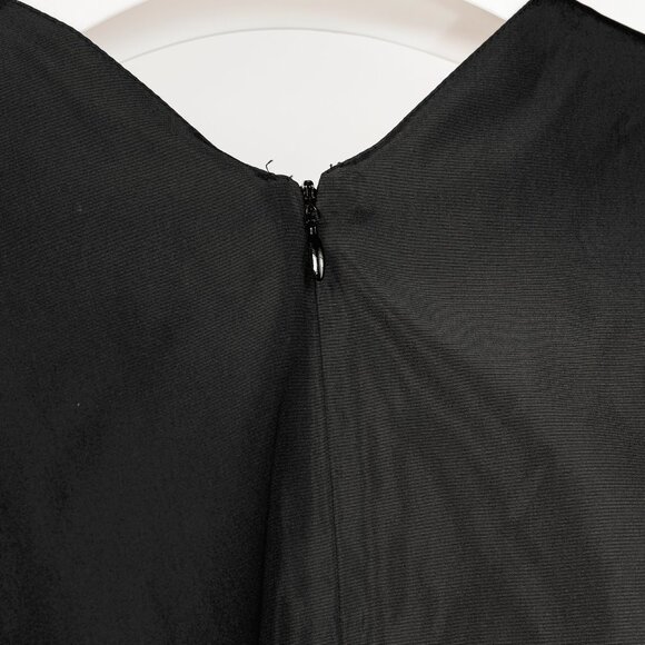 Giorgio Armani Black Silk Taffeta Draped Top - Picture 6 of 9